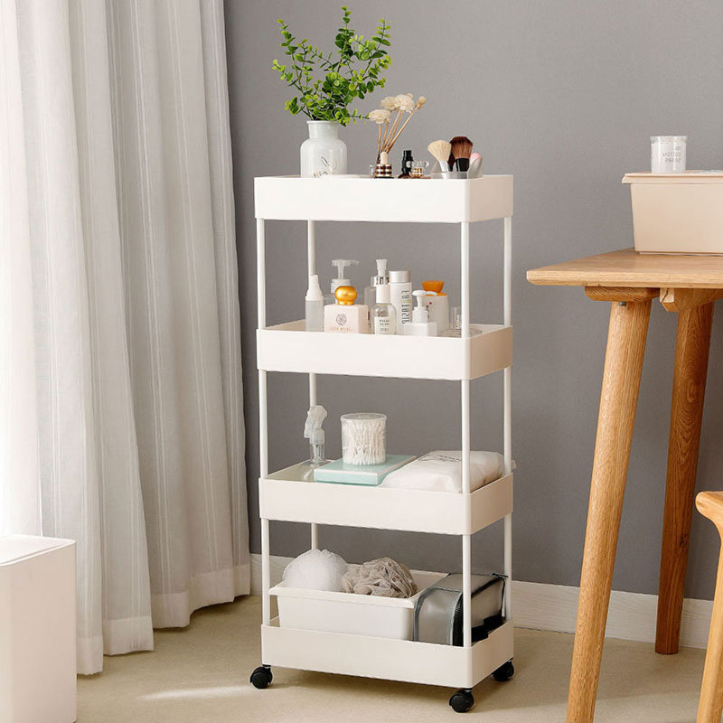 ZeroLife 4 Tier Slim Storage Cart Mobile Shelving Unit